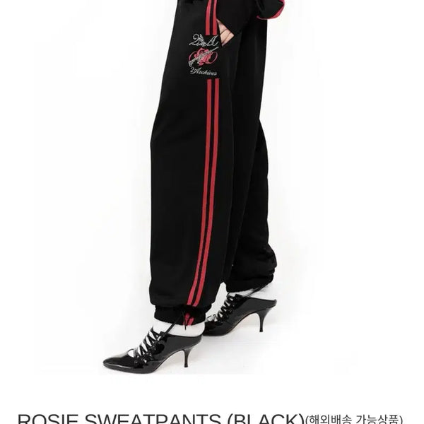[BUNJANG] 2000 Archives Rosy Sweatpants Black / 2000 아카이브스 로지 스웻팬츠 블랙