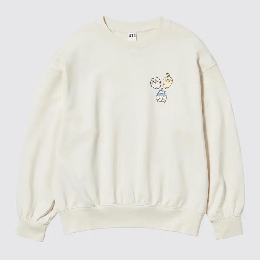 [BUNJANG] Chiikawa x Uniqlo Embroidered Sweatshirt (3XL) / [새상품/3XL] 신상 치이카와 유니클로 인어의섬 자수 스웨트셔츠