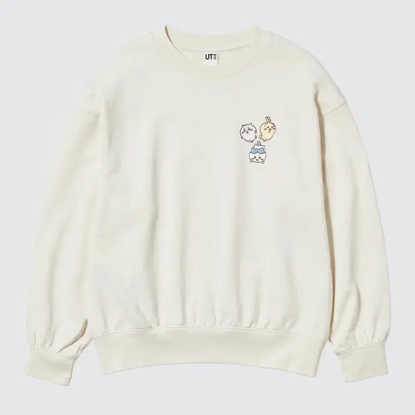 [BUNJANG] Chiikawa x Uniqlo Embroidered Sweatshirt (3XL) / [새상품/3XL] 신상 치이카와 유니클로 인어의섬 자수 스웨트셔츠
