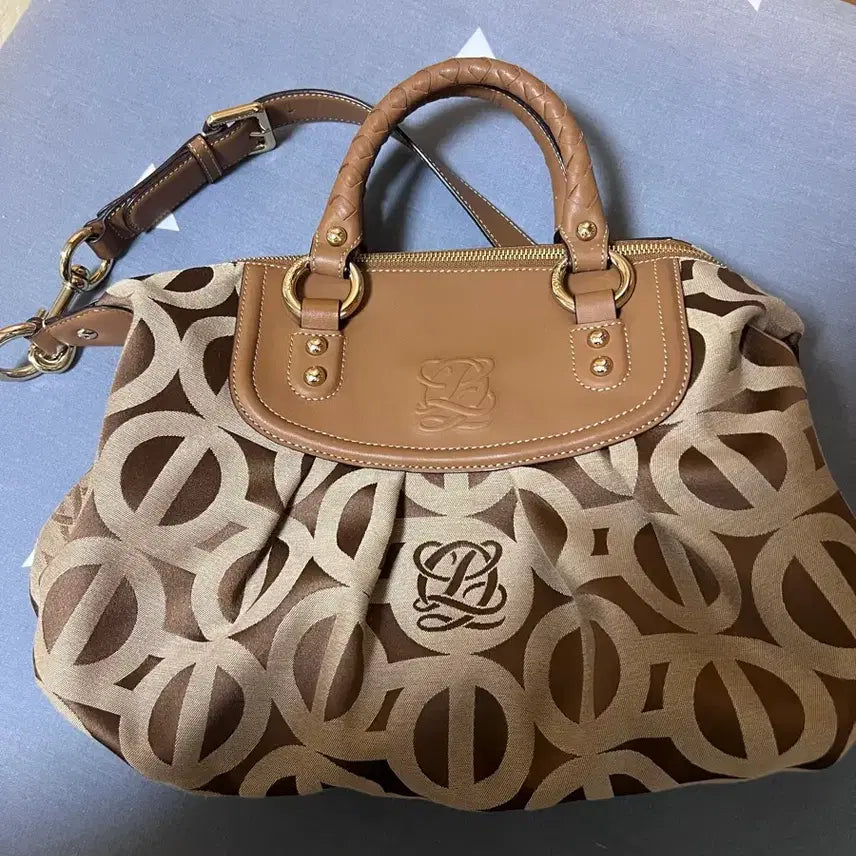 [BUNJANG] Louis Quatorze Brown Pattern Tote Bag / 루이까또즈 토트백 브라운 패턴