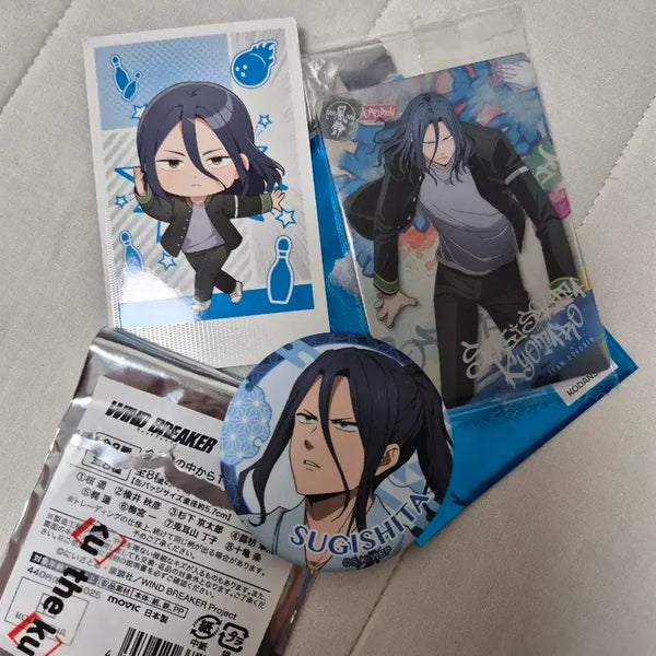 [BUNJANG] Wind Breaker Sugishita PASH Card and Badge Set / 윈드브레이커 스기시타 파샤 및 뱃지