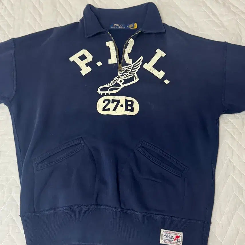 [BUNJANG] Polo Ralph Lauren Zip-Up Sweatshirt Navy / 폴로 랄프로렌 집업 맨투맨 네이비