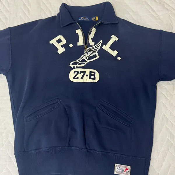 [BUNJANG] Polo Ralph Lauren Zip-Up Sweatshirt Navy / 폴로 랄프로렌 집업 맨투맨 네이비