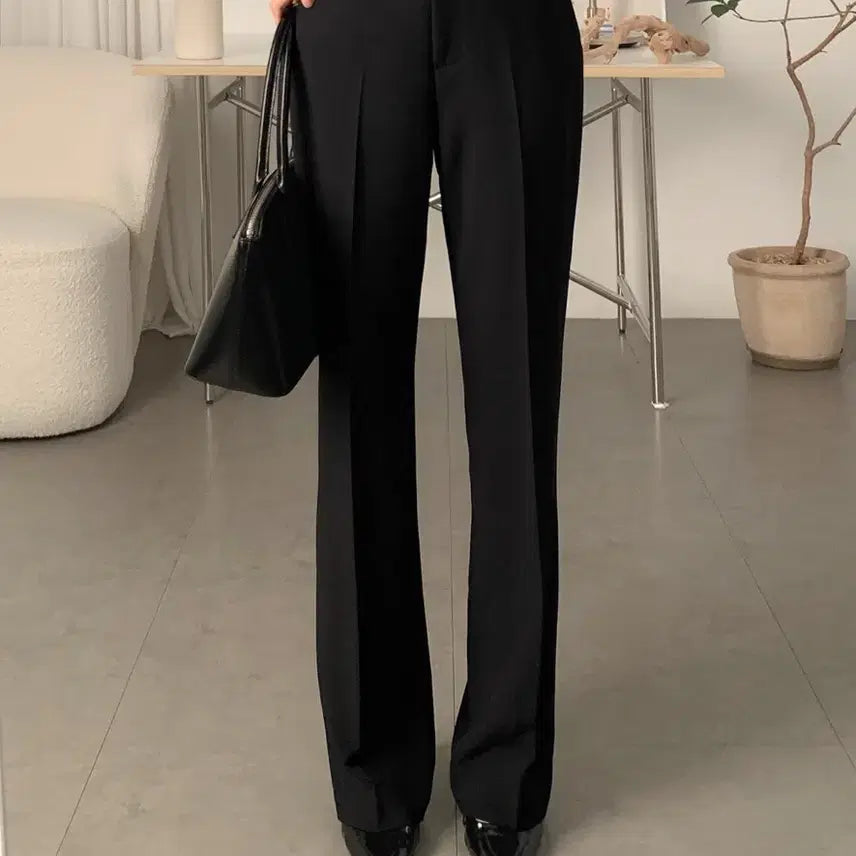 [BUNJANG] Sassaek Wayne Summer Relaxed Flare Trousers (Black) REG L / 사색 웨인 썸머 릴렉스드 플레어-트라우저 (블랙) 슬랙스 REG L