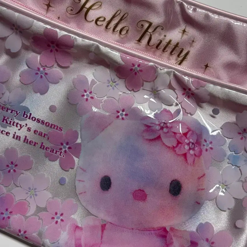 [BUNJANG] Classic Hello Kitty Cherry Blossom Pouch / 고전 헬로키티 벚꽃 파우치