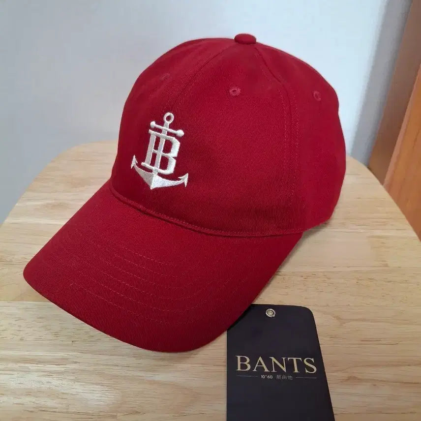 [BUNJANG] BNC Anchor Logo Ball Cap Red / 반츠 앵커로고 볼캡 레드