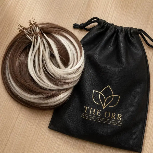 [BUNJANG] THE ORR 20-inch Clip-in Hair Extensions (Brown x Ash White Two-tone) / 더오르 (THE ORR) 붙임머리 브릿지 피스 20인치 판매