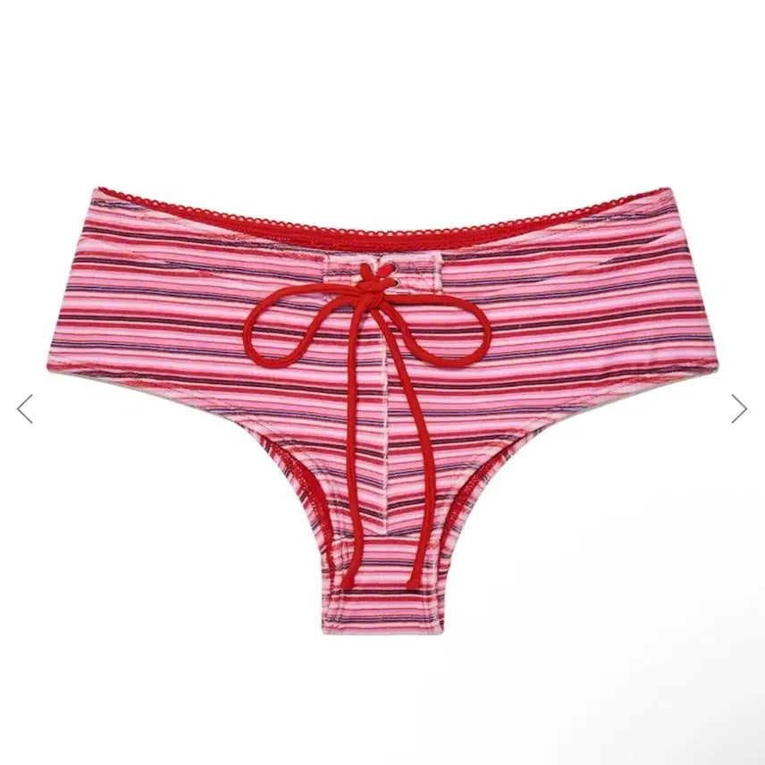 [BUNJANG] Gloni Bikini String Booty Shorts (Cherry Coke) / 글로니 비키니 수영복 STRING BOOTY SHORTS (CHERRY COKE)