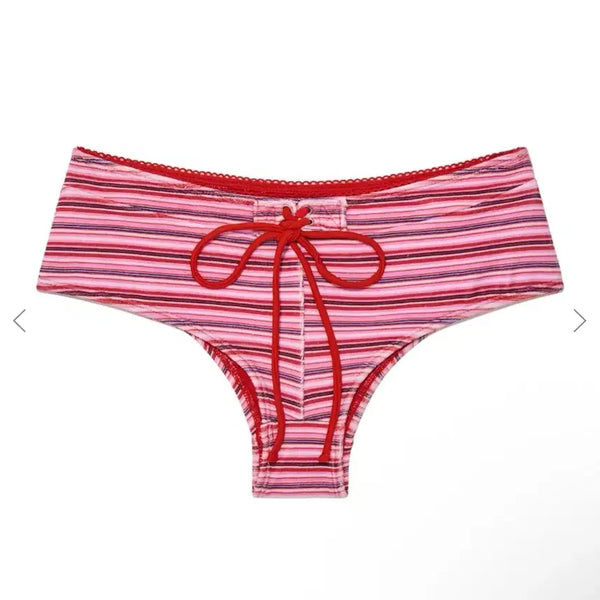 [BUNJANG] Gloni Bikini String Booty Shorts (Cherry Coke) / 글로니 비키니 수영복 STRING BOOTY SHORTS (CHERRY COKE)