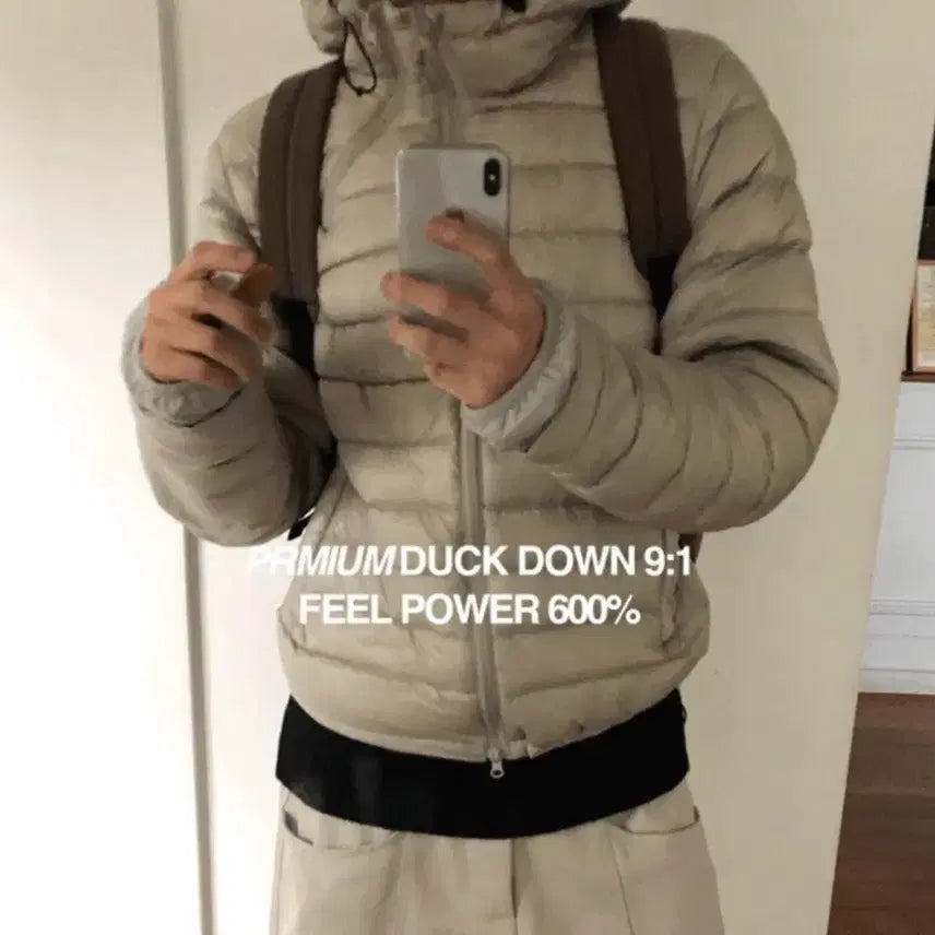 [BUNJANG] Howtowear Premium Duck Down Shearling Lightweight Padded Jacket / 프리미엄 덕다운 시어 경량패딩