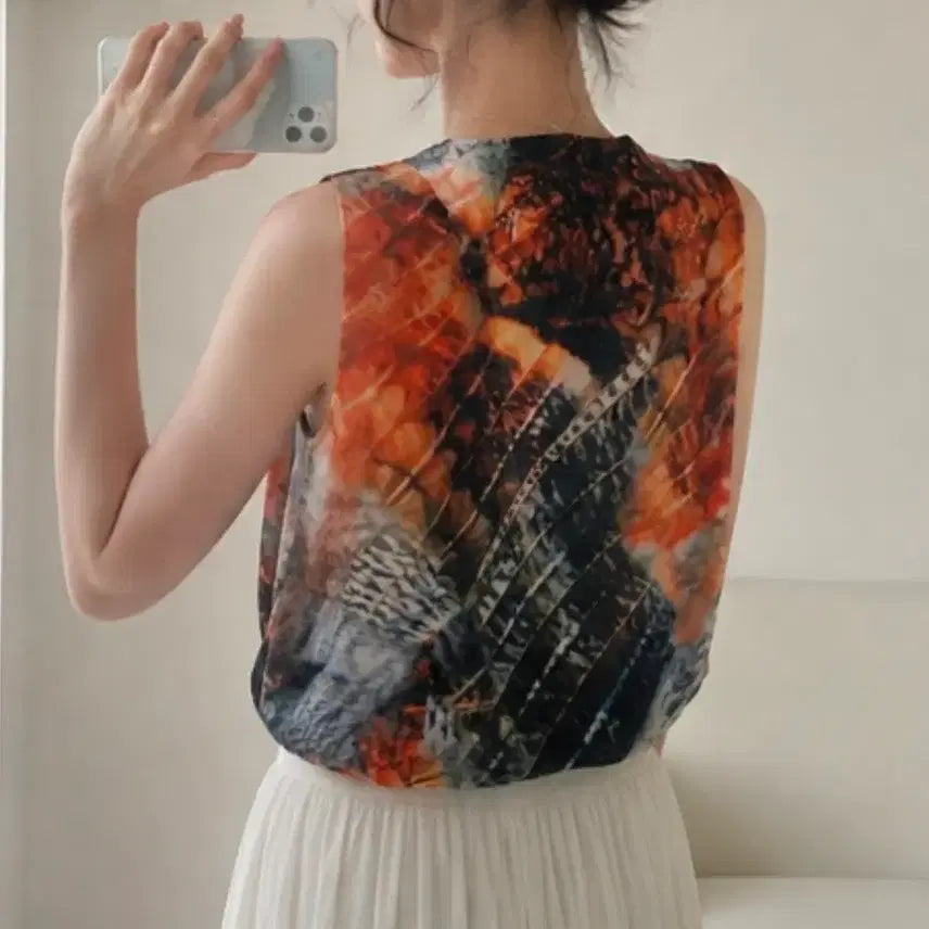 [BUNJANG] H&M Drape Shirring Sleeveless Blouse EUR 36 / Korean 55-66 / 유니크 드레이프 셔링 H&M 슬리브리스 블라우스 EUR 36 /55