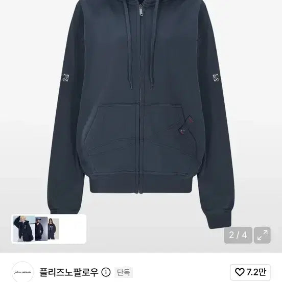 [BUNJANG] Please No Follow Zip-Up Hoodie / 플리즈노팔로우 North Patch Sweat Hoodie Zip Up