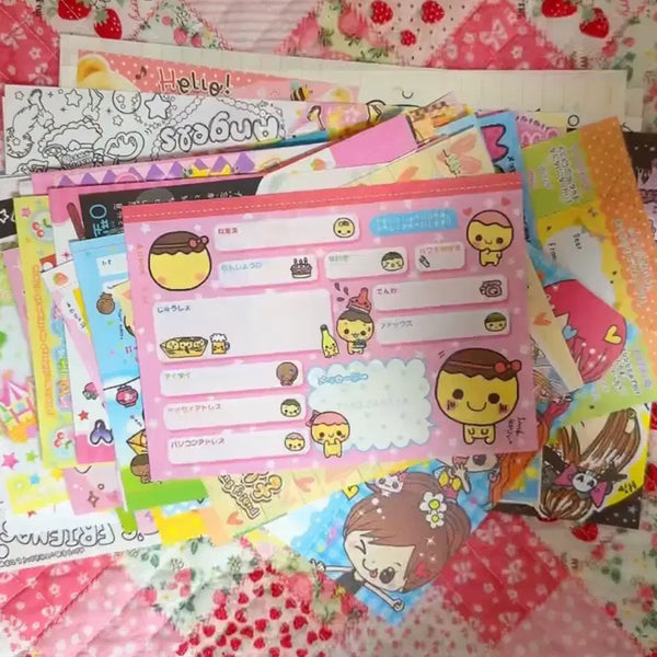 [BUNJANG] Heisei Retro Japanese Character Paper Set (220 pcs) / 일본 헤이세이 레트로 캐릭터 지류 220장 일괄