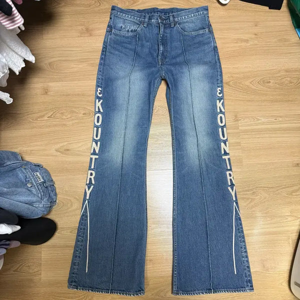 [BUNJANG] Kapital Bootcut Denim Pants Size 34 / 캐피탈 부츠컷 34