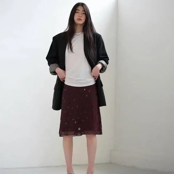 [BUNJANG] Teak Dot Skirt / teak 티크 도트 스커트