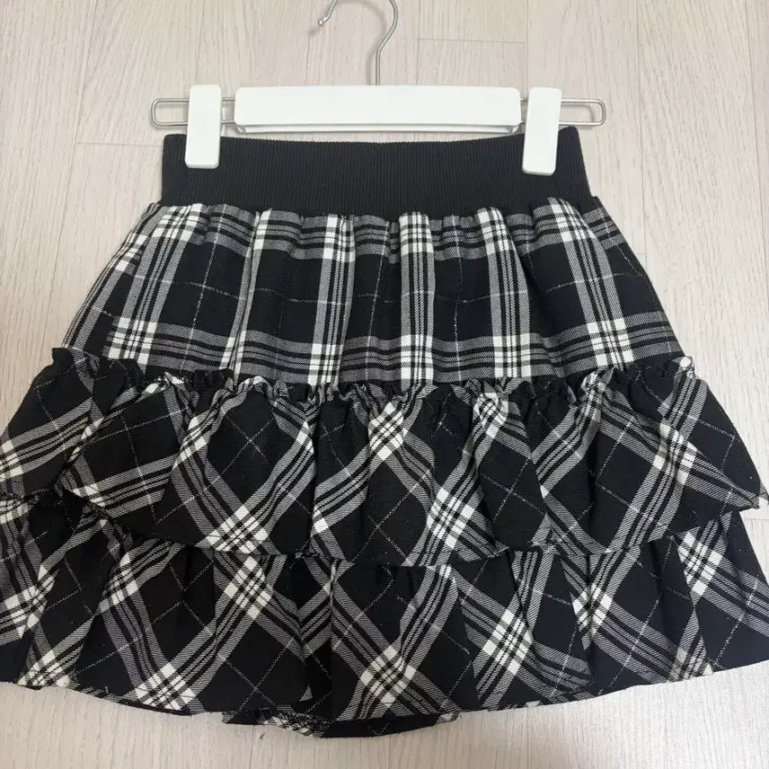 [BUNJANG] Check Ruffle Mini Skirt / 체크 캉캉미니스커트 갸루 히메갸루
