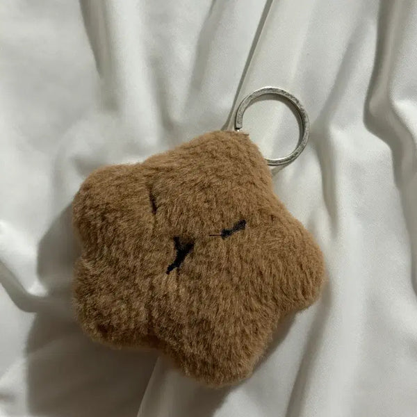 [BUNJANG] Capybara Star Plush Keychain with Squeaker / 카피바라 별 키링인형(삑삑이 소리)