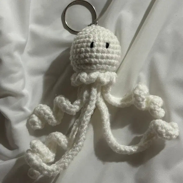 [BUNJANG] Jellyfish Knit Plush Keychain / 해파리 뜨개 인형키링