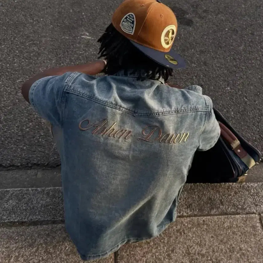 [BUNJANG] Not For Nought Western Denim Shirt / 등판 레터링쥑이는 낫포너드 웨스턴 데님셔츠