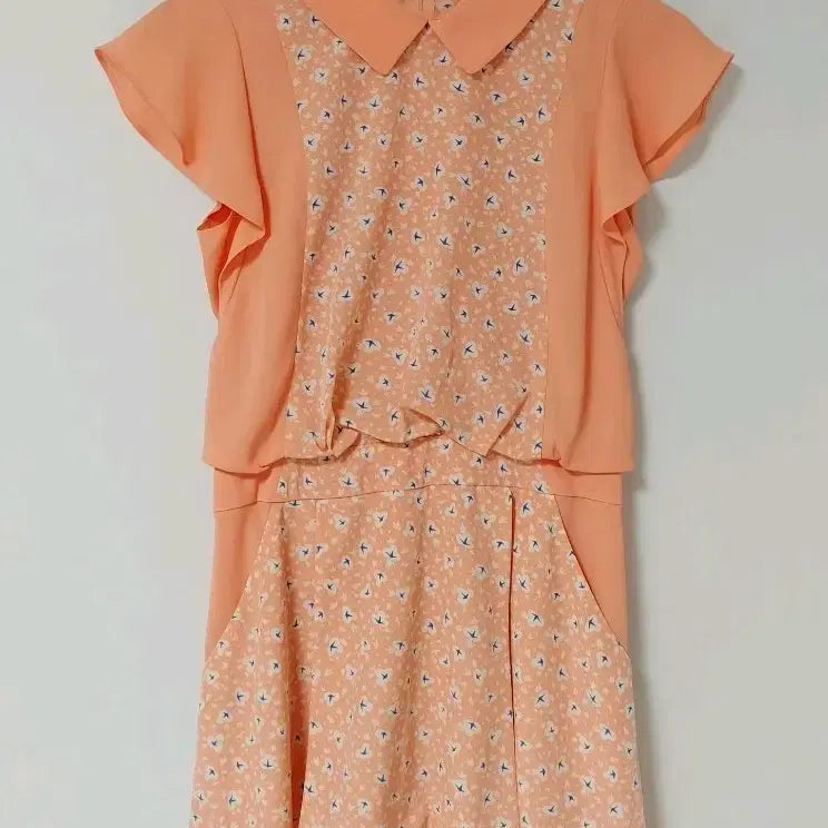 [BUNJANG] SOUP Flower Collar Jumpsuit Size S / [SOUP] 숲  플라워 카라 점프슈트 (55 / S)