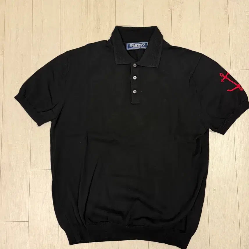 [BUNJANG] Gancini Ultras Short Sleeve Knit Black L / 건지울른스 반팔 니트 블랙 L