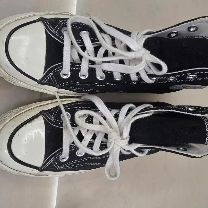 [BUNJANG] Converse Chuck Taylor All-Star High Top Black Canvas Sneakers / 컨버스 하이탑 블랙