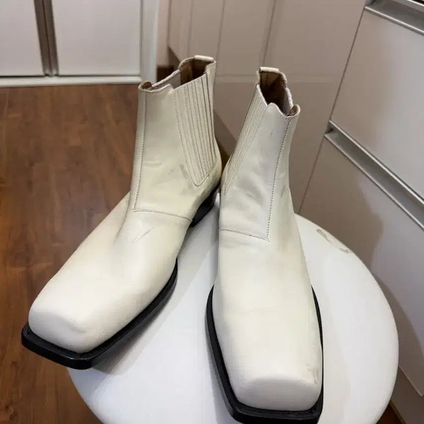 [BUNJANG] Lost Garden White Boots / 로스트가든 화이트 부츠 275