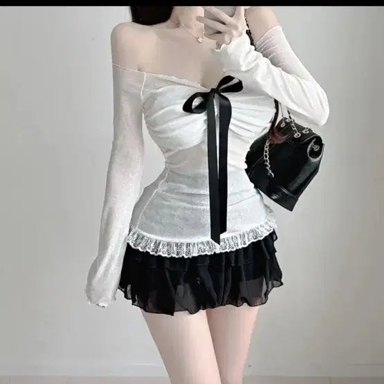 [BUNJANG] White Off-Shoulder Top / [새상품]화이트 상의