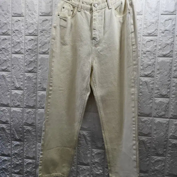 [BUNJANG] Cream Wide Denim Pants / 크림색 와이드 데님 팬츠