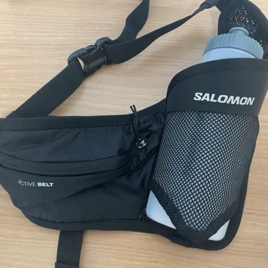 [BUNJANG] Salomon Active Belt Bottle Set - Black / 살로몬 액티브 벨트 보틀 세트
