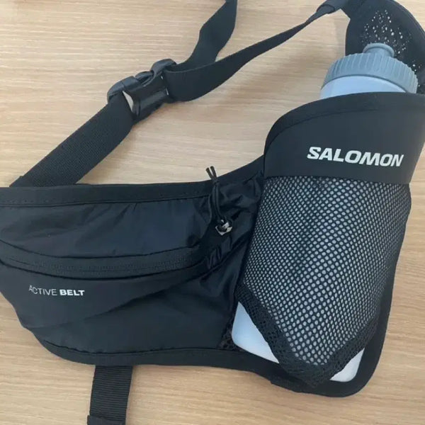 [BUNJANG] Salomon Active Belt Bottle Set - Black / 살로몬 액티브 벨트 보틀 세트