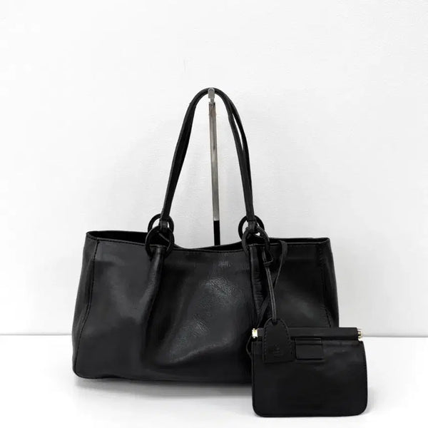 [BUNJANG] Gucci Black Calfskin Leather Shoulder Bag / 구찌 블랙 카프스킨 레더 숄더백