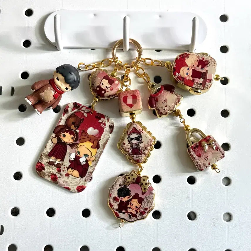[BUNJANG] Hirono Ziger Design Art Toy Beaded Keychain / 히로노 지거 디자인 아트릴 비즈 키링