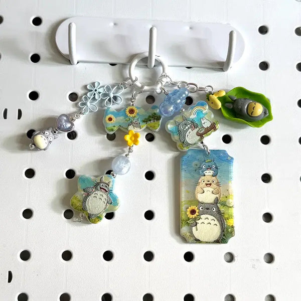 [BUNJANG] Ghibli My Neighbor Totoro Acrylic Bead Keychain / 지브리 토토로 아크릴 비즈 키링