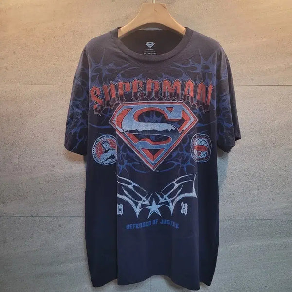 [BUNJANG] Superman Official Goods Graphic T-Shirt / 슈퍼맨. 오피셜굿즈. 그래픽 반팔티.
