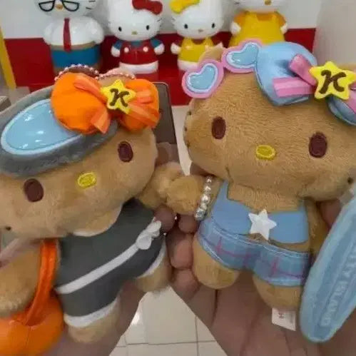 [BUNJANG] Sanrio Authentic Haenyeo/Surfing Kitty Keyring Set Bundle / 일괄)산리오정품 해녀/서핑키티 키링세트
