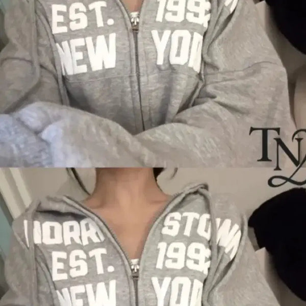 [BUNJANG] Grey Hoodie Zip-up / 그레이 후드집업