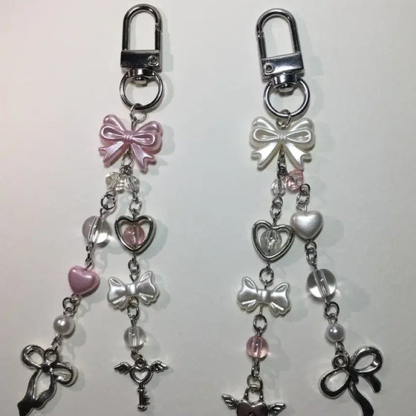 [BUNJANG] Ribbon Bead Keychain / 리본 비즈 키링
