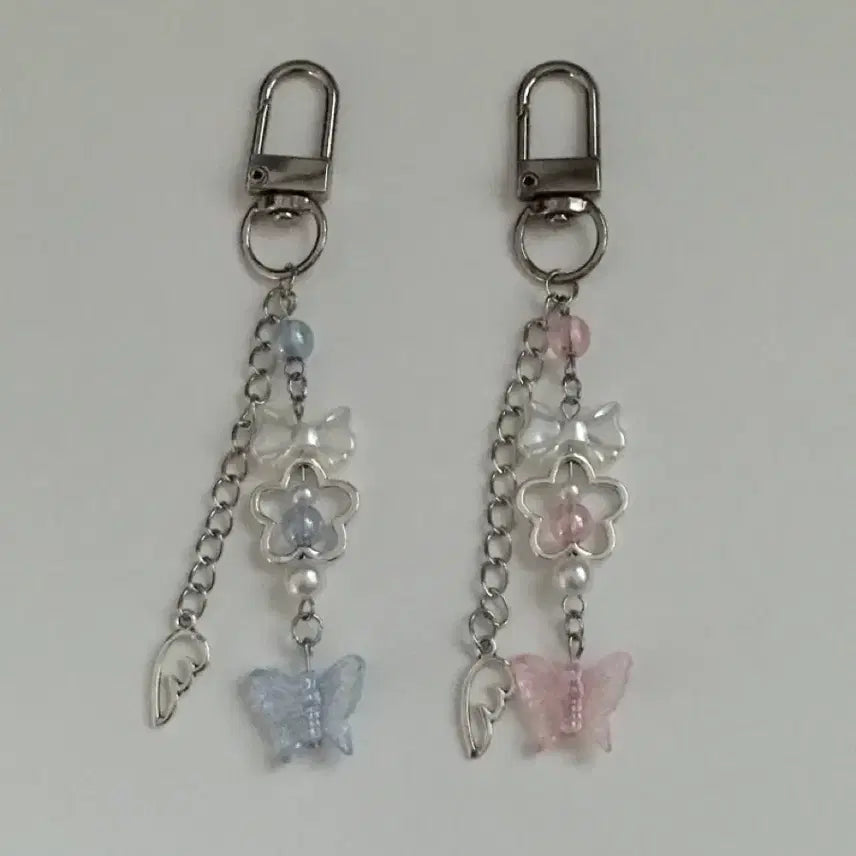 [BUNJANG] Butterfly Bead Keychain / 나비 비즈 키링