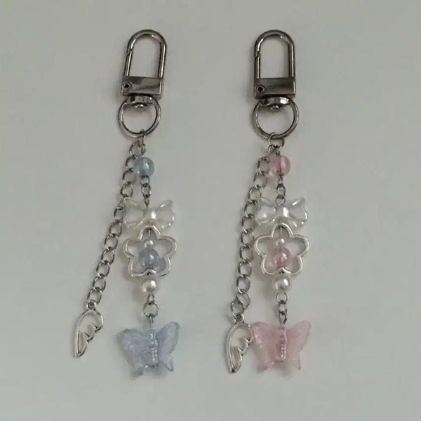 [BUNJANG] Butterfly Bead Keychain / 나비 비즈 키링