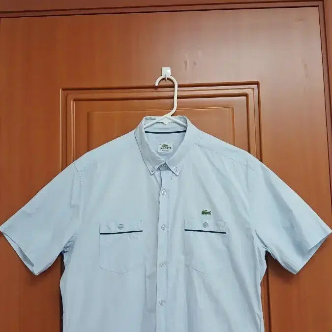 [BUNJANG] Lacoste Sky Blue Short Sleeve Shirt / 라코스테 반팔 셔츠 하늘색