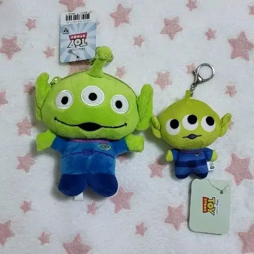 [BUNJANG] Toy Story Alien Plush Keychain & Pouch Bundle Set / 토이 스토리 알린 인형 키링/파우치키링 (일괄)