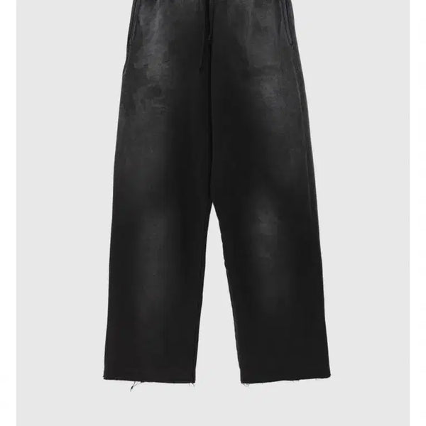 [BUNJANG] 8division Raw Edge Washed Sweatpants (Used Black, L) / NWT(8division) raw edge washed sweatpants 유즈드블랙 L사이즈