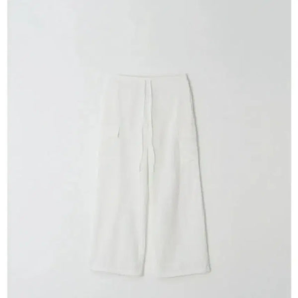 [BUNJANG] Leeds Cool Cargo Banding Pants White / Leeds 더위시 쿨카고 밴딩팬츠