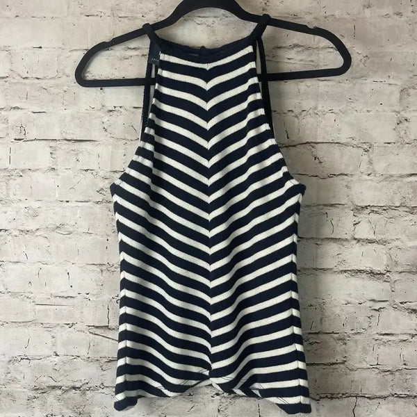 [BUNJANG] Massimo Dutti Striped Sleeveless Crop Top / 마시모두띠 스트라이프 탑 단가라 민소매 크롭탑 줄무늬 자라 cos