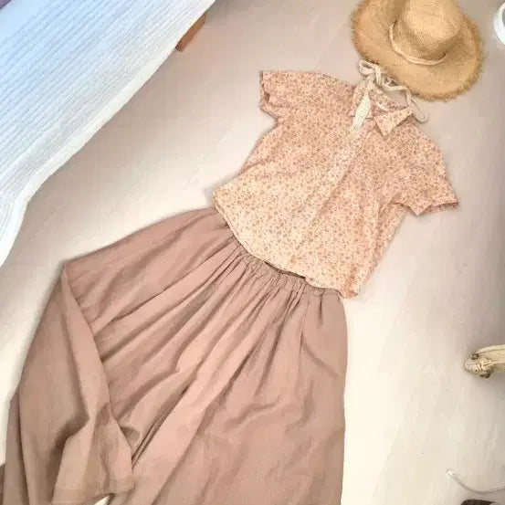 [BUNJANG] Floral Pattern Cotton Blouse / 일본블라우스    순면블라우스    꽃무늬블라우스
