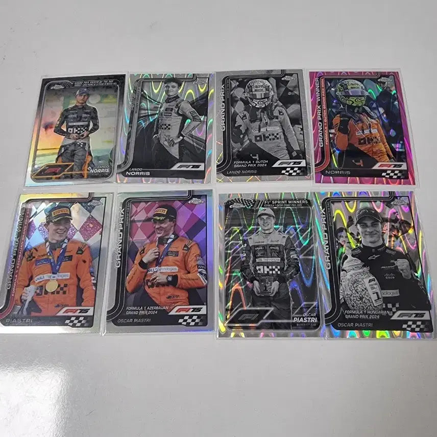 [BUNJANG] Topps Chrome McLaren Norris Piastri Refractor Set / 탑스 크롬 topps chrome 맥라렌 노리스, 피아스트리 8장