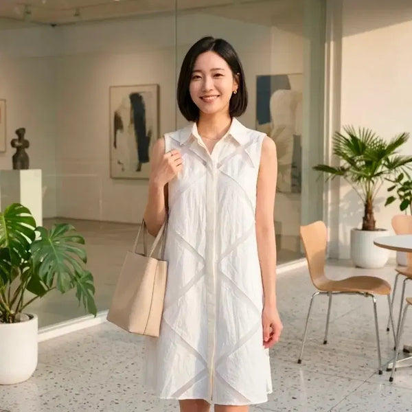 [BUNJANG] Milli White Shirt Dress / 밀리 화이트 셔츠 원피스 (2)