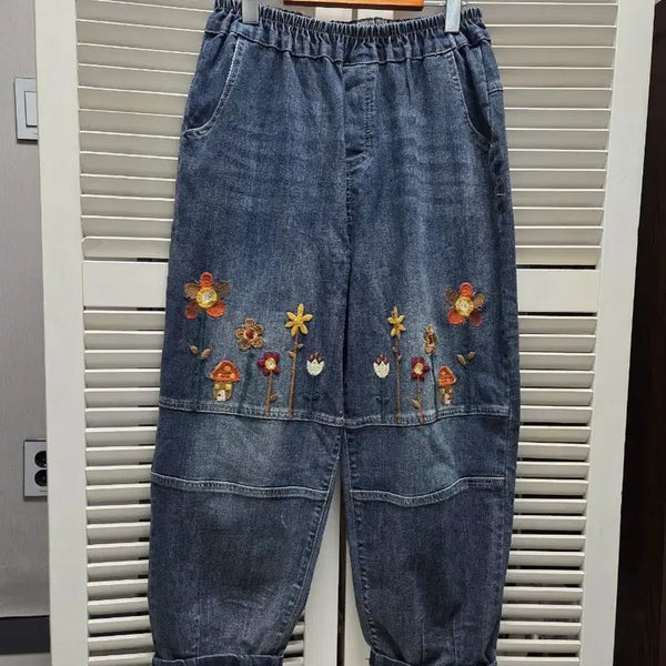 [BUNJANG] Youmi Embroidered Jeans / youmi 청바지