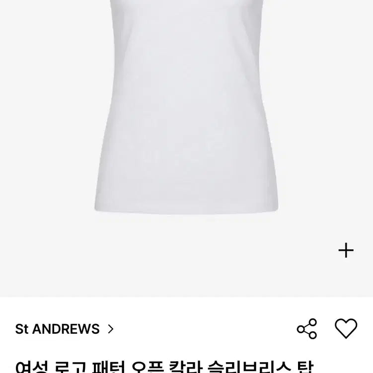 [BUNJANG] Saint Andrews Women's Logo Pattern Cool Short-Sleeve Polo T-Shirt / 세인트앤드류스여성로고패턴쿨민소매카라티셔츠S.L